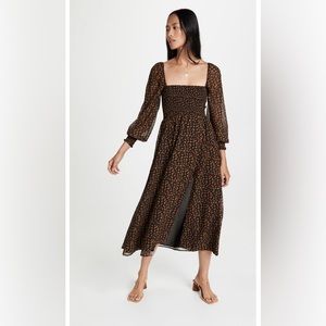 o.p.t Women's Classic Smocked Maxi Dress